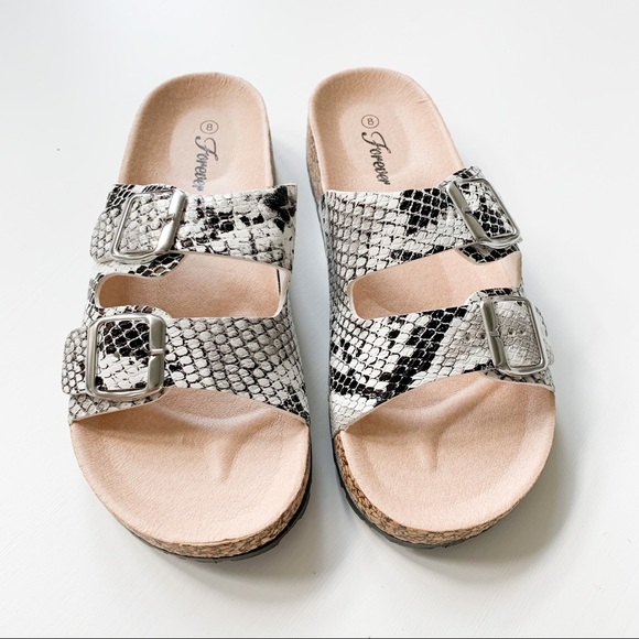 Forever Snake Print Sandals - Picture 4 of 7